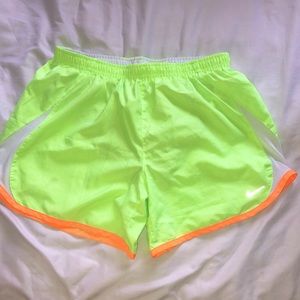 Neon running shorts